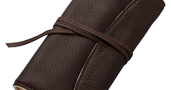 Pilot Pensemble Leather Pen Case with Zipper Case Brown (Fivefold